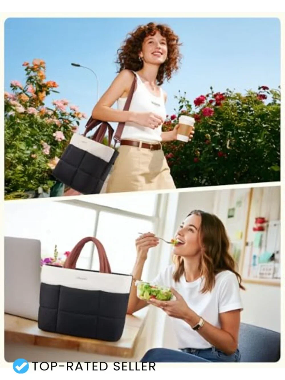 Puffer Tote Bag Crossbody Shoulder Satchel Lightweight Quilted Handbag Mini